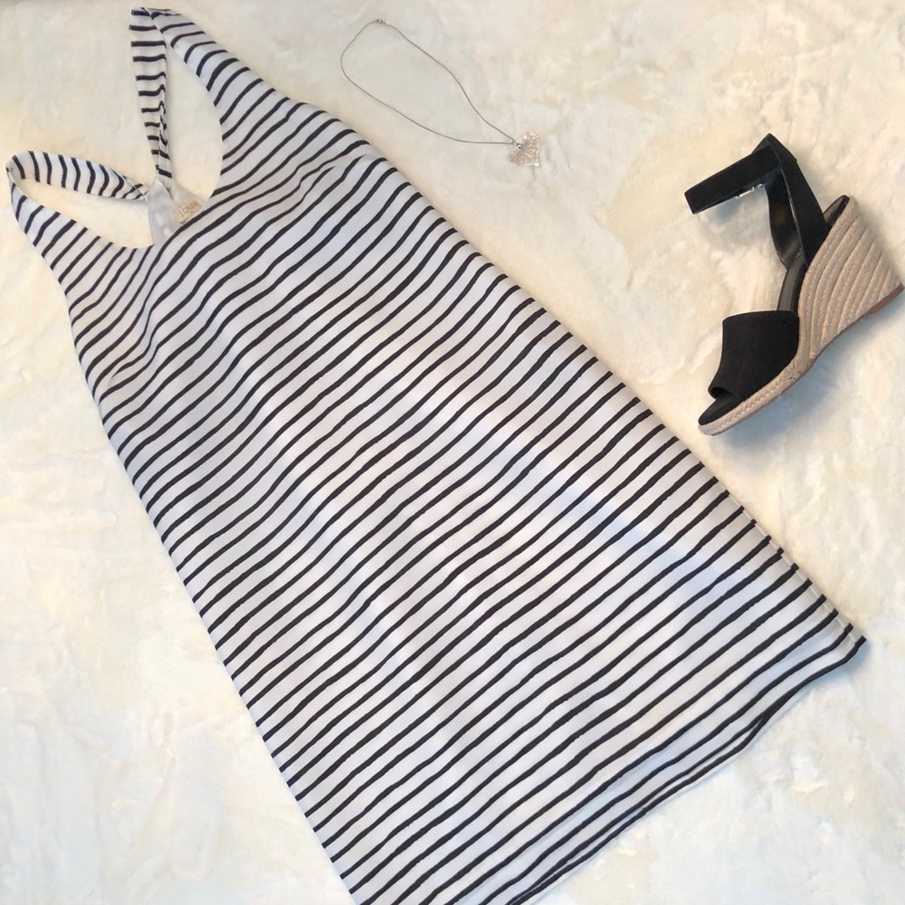 NWOT⭐️J. Crew Black and White Stripped Dress